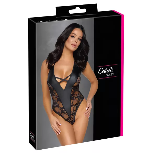 Cottelli Party - cvetni bodi (crna)