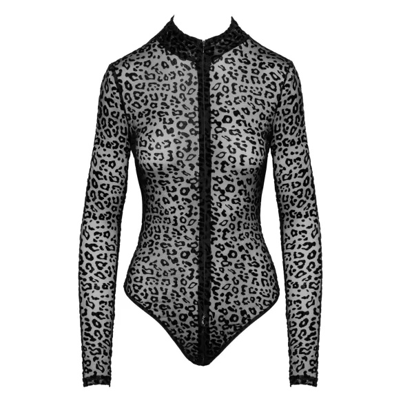 Noir - dugotrajni bodi s leopard printom (crna) - M