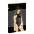 Noir - sjajni body s okovratnikom (crna) - M