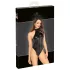 Noir - sjajni body s okovratnikom (crna) - XL