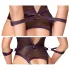 Cottelli Bondage - otvoreni bodi i lisice za ruke (crna)