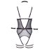 Cottelli Bondage - otvoreni body i lisice (crne) - XL
