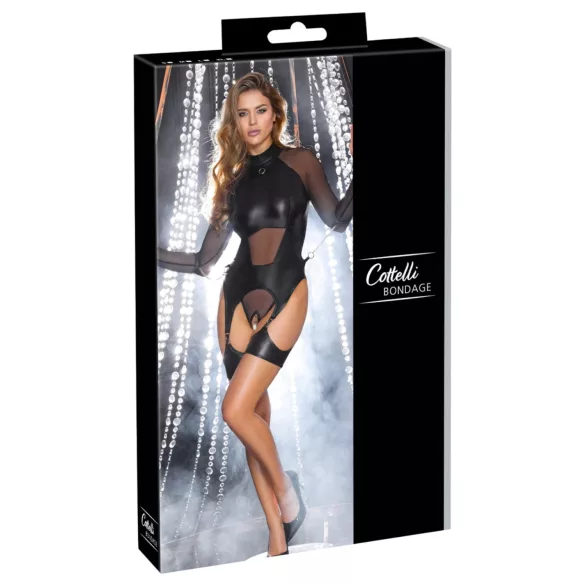 Cottelli Bondage - providna bluzica sa lisicama (crna) - M