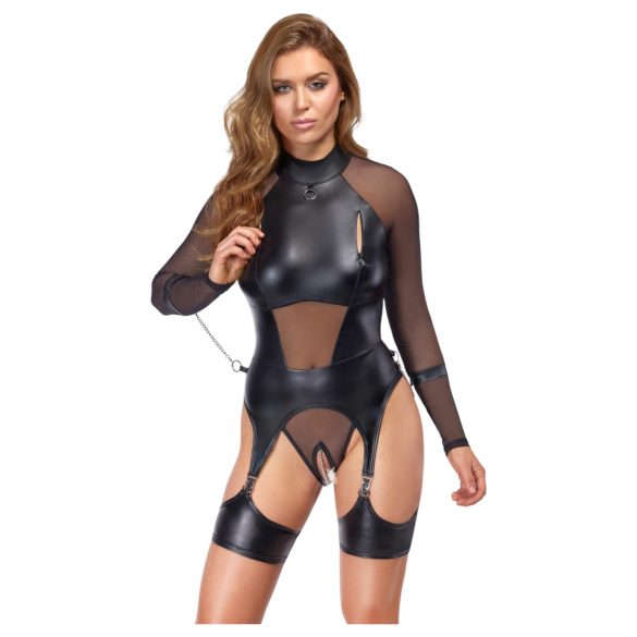 Cottelli Bondage - providna bluzica sa lisicama (crna) - L