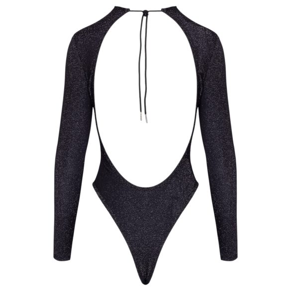 Cottelli - sjajni bodi sa otvorenim leđima (crni) - L