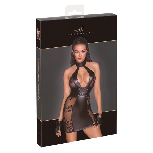 Noir - crna mini haljina sa pertlama - L