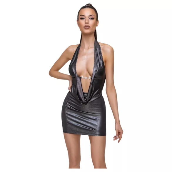 Cottelli Party - halter haljina (srebrna) - XL