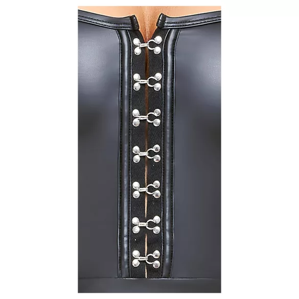 Cottelli - sjajna mini haljina sa plisiranom suknjom (crna) - L