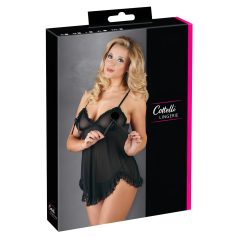 Cottelli - Zavodljivi čipkani babydoll (crni)