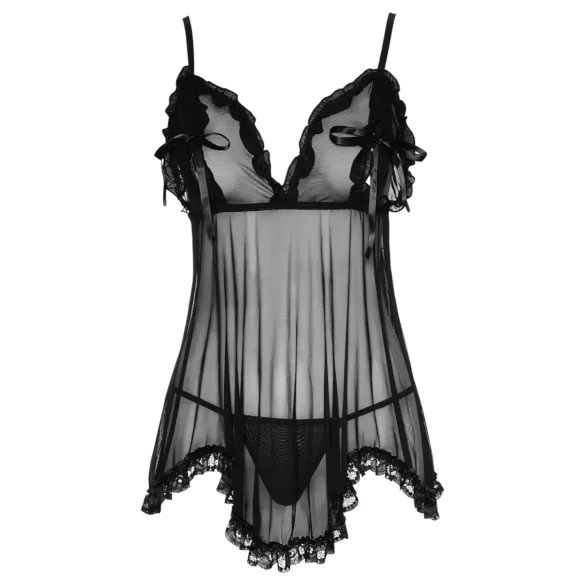 Cottelli - Zavodljivi čipkani babydoll (crni)