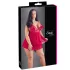 Cottelli Plus Size - čipkasta lepršava babydoll haljina (crvena) - 3XL
