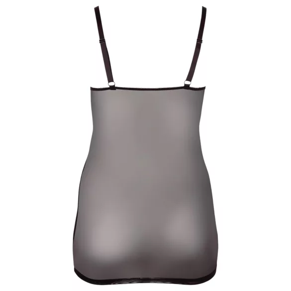 Cottelli Plus Size - čipkasta prozirna spavaćica (crna) - 2XL