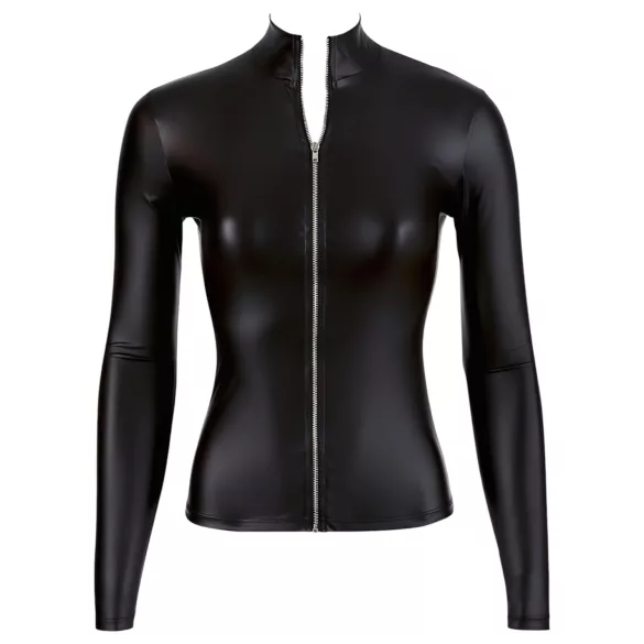 Cottelli - svetlucava crna bluza dugih rukava - L