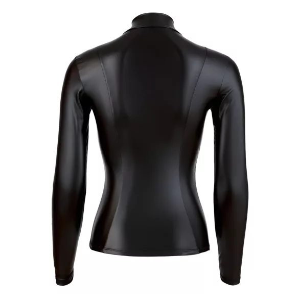 Cottelli - svetlucava crna bluza dugih rukava - L
