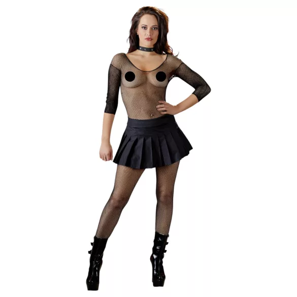 Cottelli - Nabirana mini suknja (crna) - XL