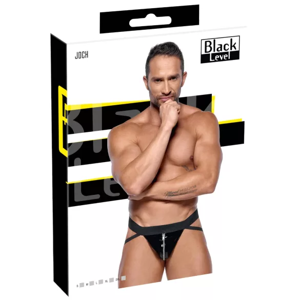 Black Level – muški jockstrap sa rajsferšlusom (crni) - M