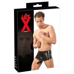 Lateks bokserice + penis navlaka (crna)