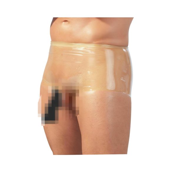 LATEX - bokserice + penis navlaka (prirodna) - L/XL