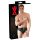 LATEX - muške gaće sa unutrašnjim analnim dildom za penis (crne) - L