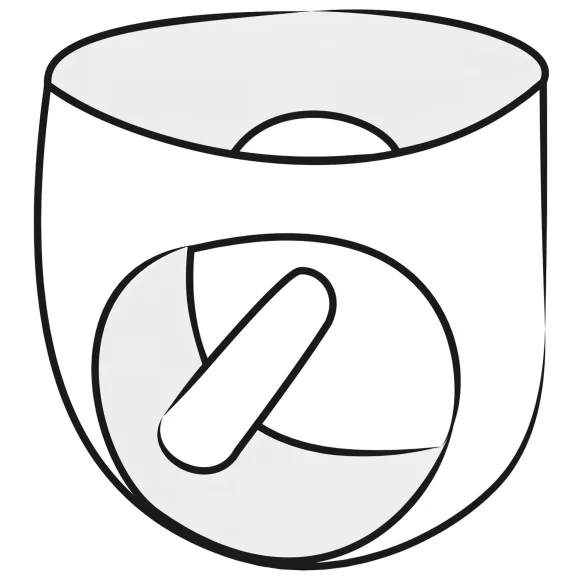 LATEX - muške gaće sa unutrašnjim analnim dildom za penis (crne) - L