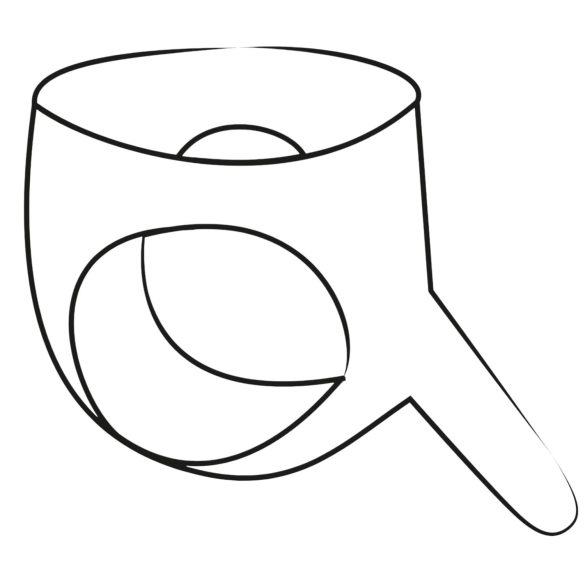 LATEX - donji veš sa spoljnim dildom - crni (S-L)