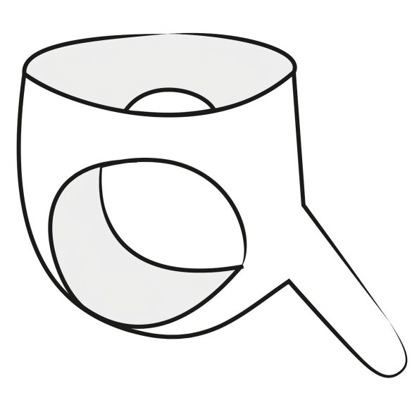 LATEX - donji veš sa spoljnim dildom - crni (S-L)