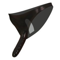   ЛАТЕКС - доњи веш са унутрашњим и спољашњим дилдом - црно (S-L)