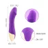 Mrow Real Lover - punjivi, vodootporni realistični vibrator (ljubičasti)