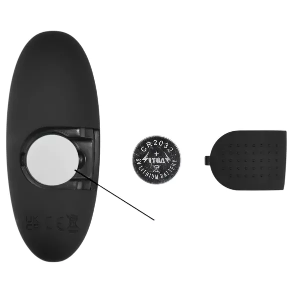 Mrow - svetleći, radio kontrolisani analni vibrator (crni)