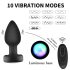 Mrow - svetleći, radio kontrolisani analni vibrator (crni)