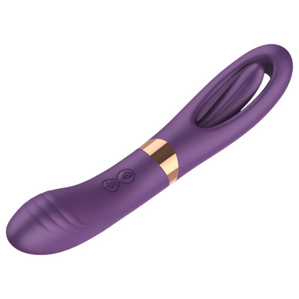 Funny Me Dual - bežični 2u1 vibrator s jezičkom (ljubičasti)