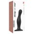 Strapon Curvy M - talasni crni dildo sa sisaljkom