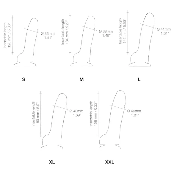 Strap-on-me S - dvoslojni dildo sa vakum čašom (u boji kože)