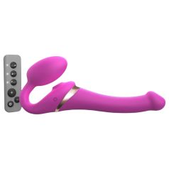   Strap-on-me S - каишни вибратор са ваздушним пулсом (розе)