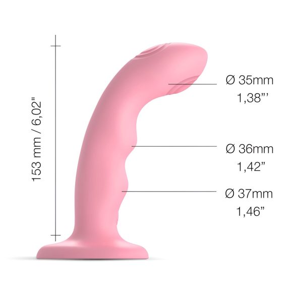 Strap-on-me M - vodootporni, pulsirajući G-tačka vibrator (roze)