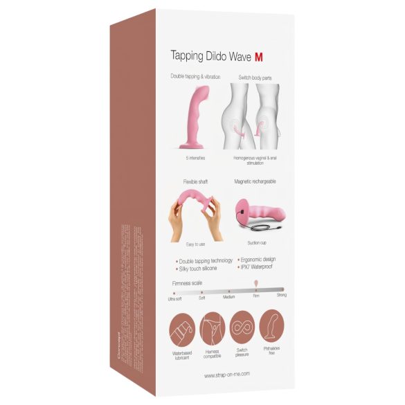 Strap-on-me M - vodootporni, pulsirajući G-tačka vibrator (roze)