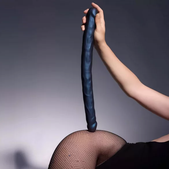 Strap-on-me - dupli dildo (metalno plava)