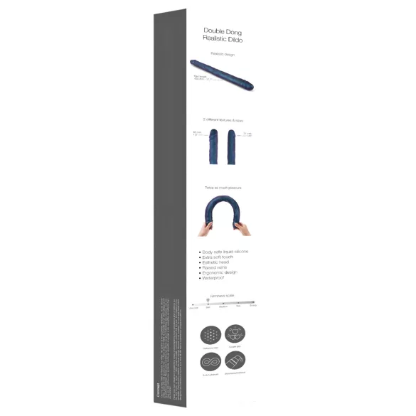 Strap-on-me - dupli dildo (metalno plava)
