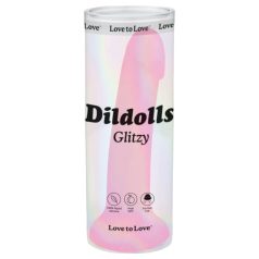 Dildolls Glitzy - Silikonski dildo sa vakumom (roze)