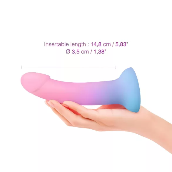 Dildolls Utopia - silikonski dildo sa vakum postoljem (u boji)