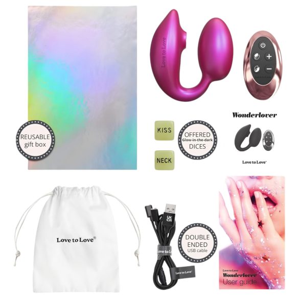 Wonderlover G-tačka vibrator, metalik pink