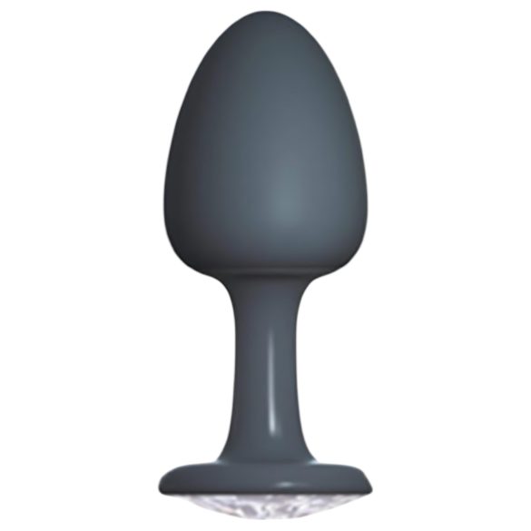 Dorcel Geisha Diamond Analni Plug - crni sa belim kamenom