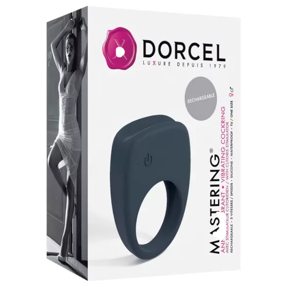 Dorcel Mastering - vibrirajući prsten za penis na baterije (sivi)