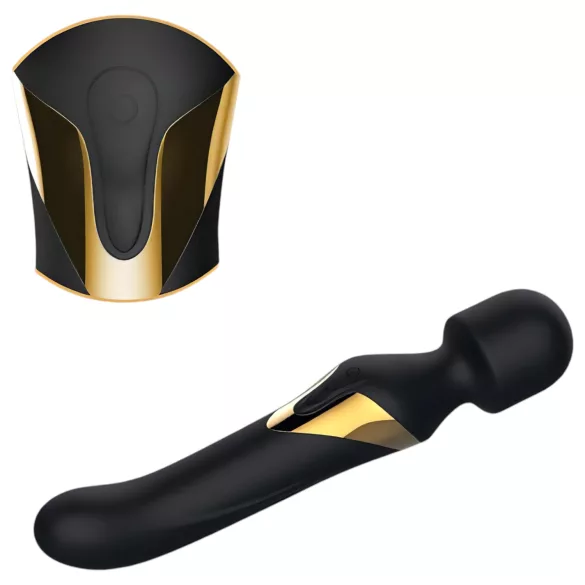 Dorcel Dvostruki Užitak Gold - 2u1 masažer i vibrator (crni)