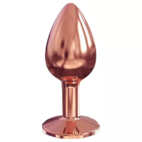 Dorcel Diamond Plug S - aluminijumski analni čep - mali (roze zlato)