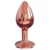 Dorcel Diamond Plug S - aluminijumski analni čep - mali (roze zlato)