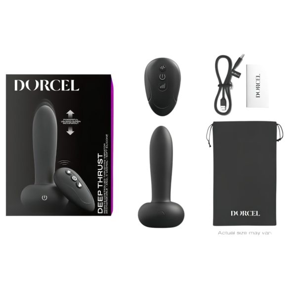 Dorcel Deep Thrust - потискивајући вибратор (црни)