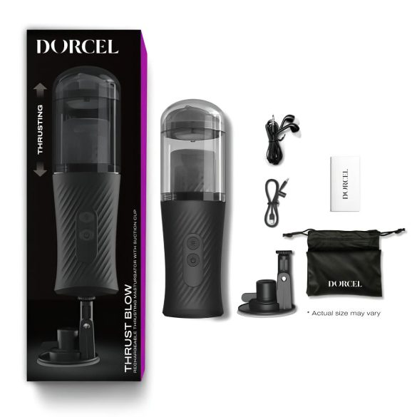Dorcel Thrust Blow - punjivi, luskajući masturbator (crni)
