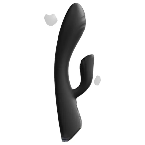 Dorcel Flexi Rabbit - crni vibrator sa grejanjem i stimulatorom klitorisa
