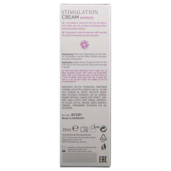 HOT Shiatsu Joyful - stimulativna krema za žene (30 ml)